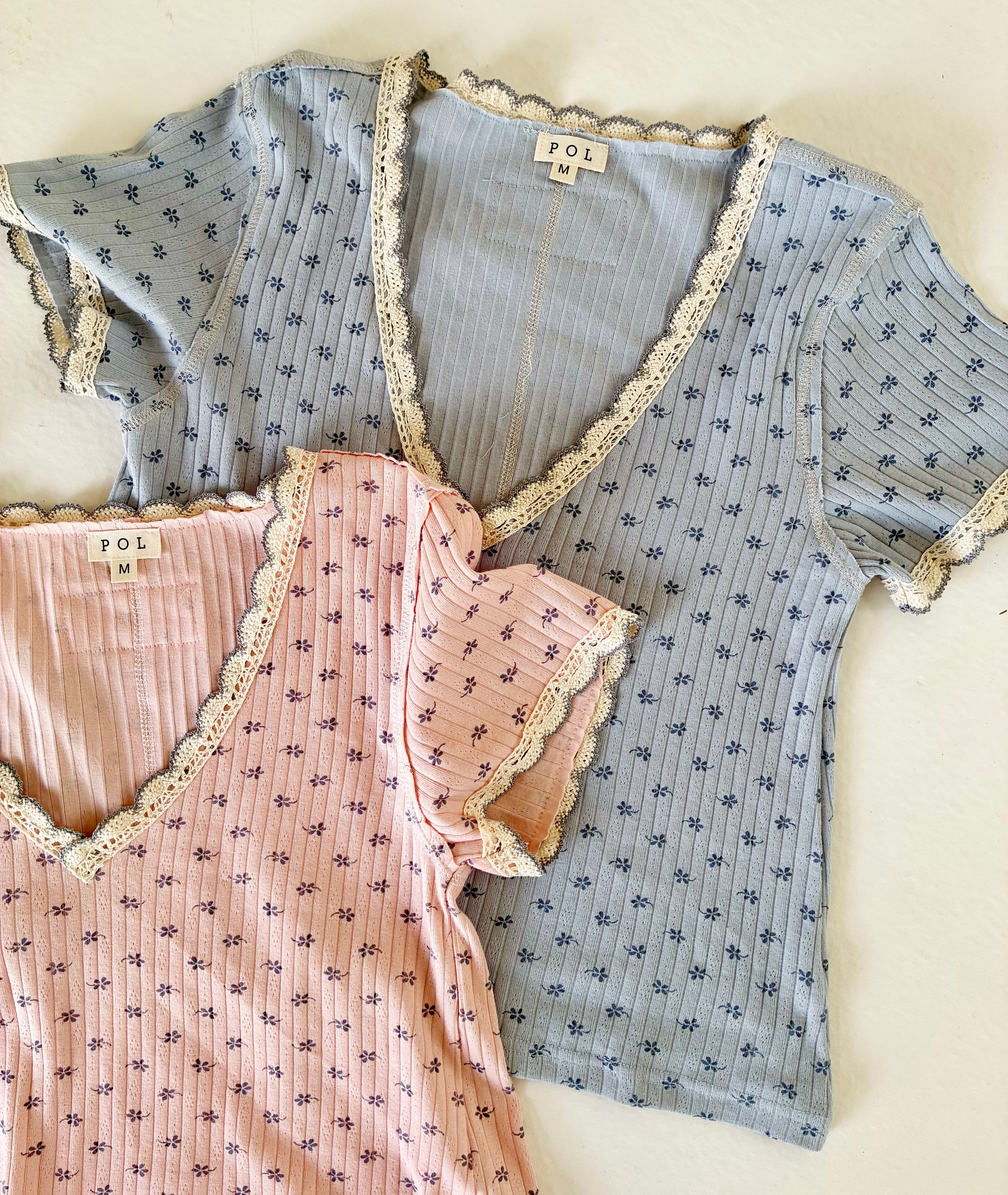 Antique Blue Floral Tee