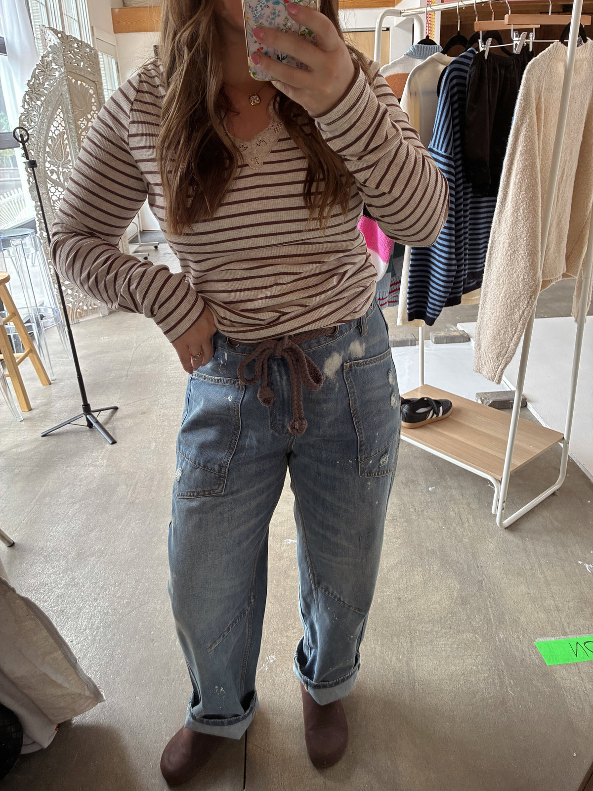 Willie Painted Barrel Jeans