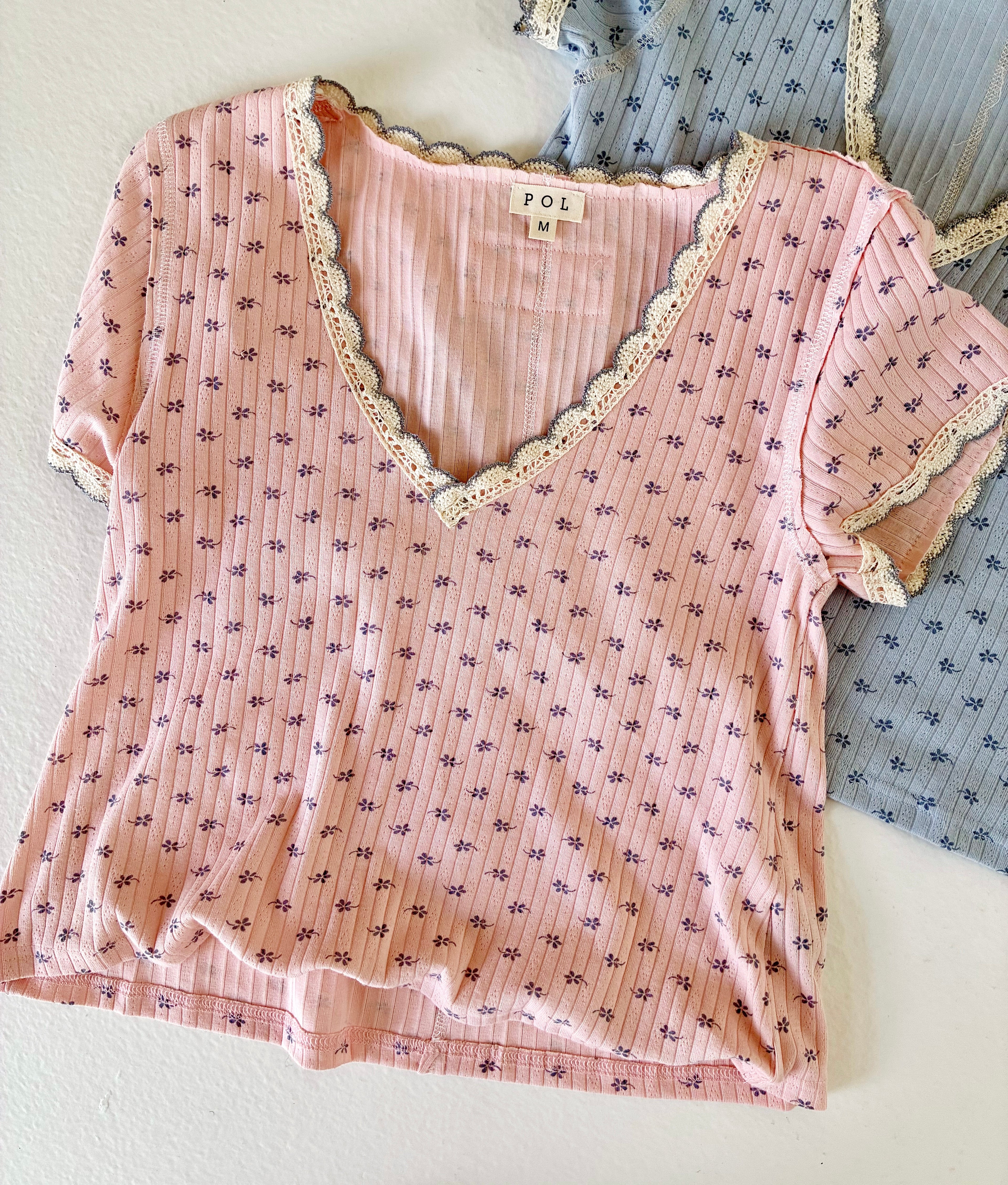 Antique Pink Floral Tee