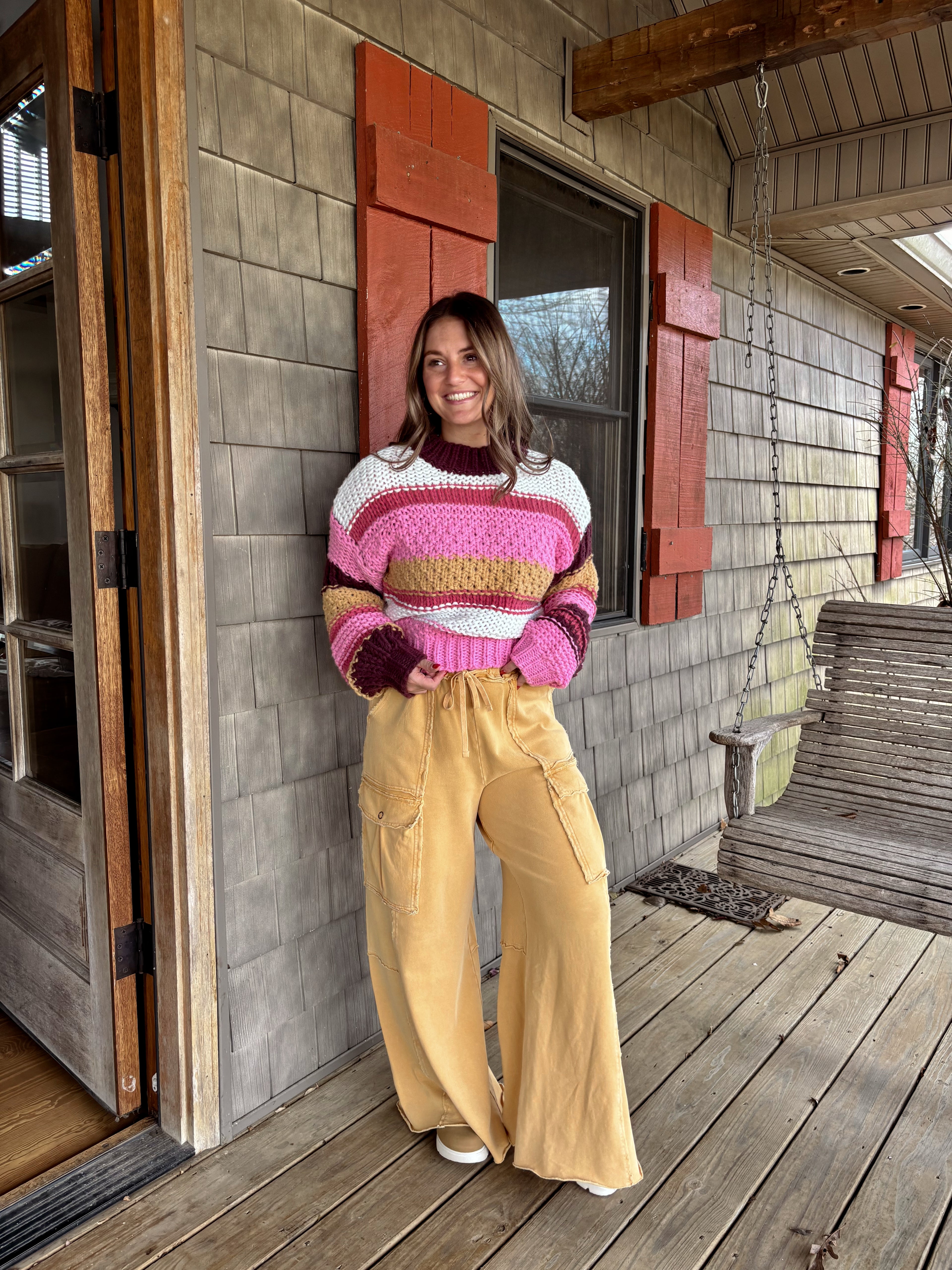 Pink Lemonade Striped Sweater