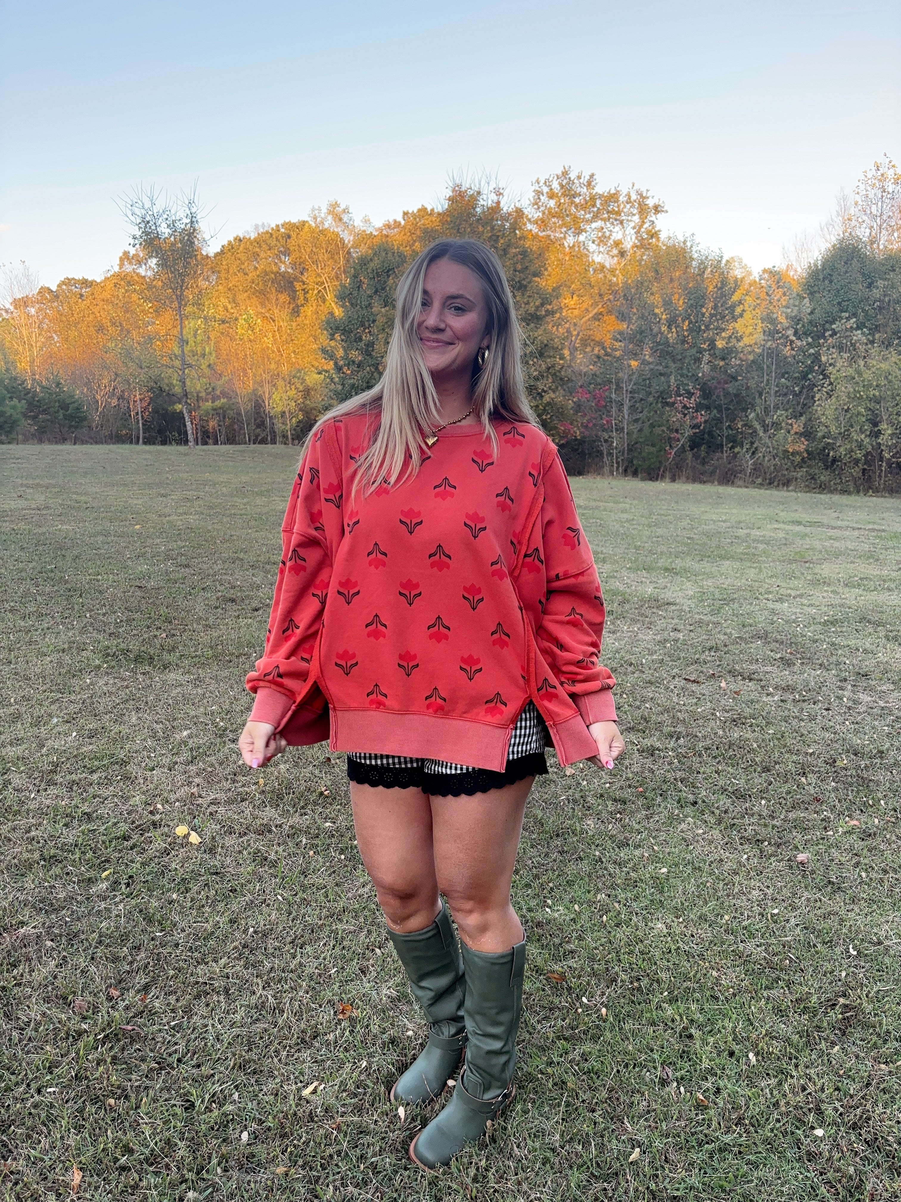 Day Off Floral Pullover