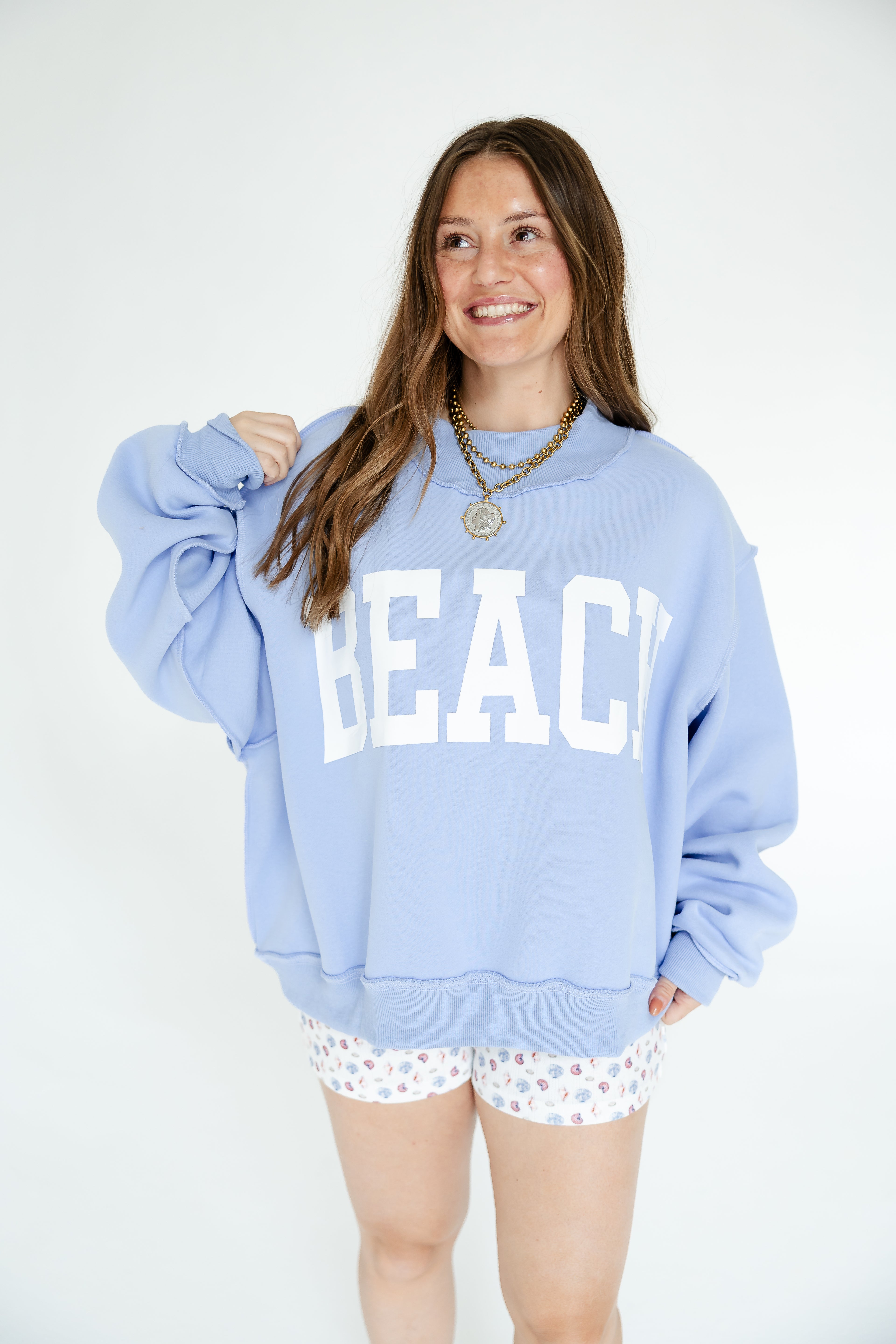Beach & Lake Reversible Mockneck