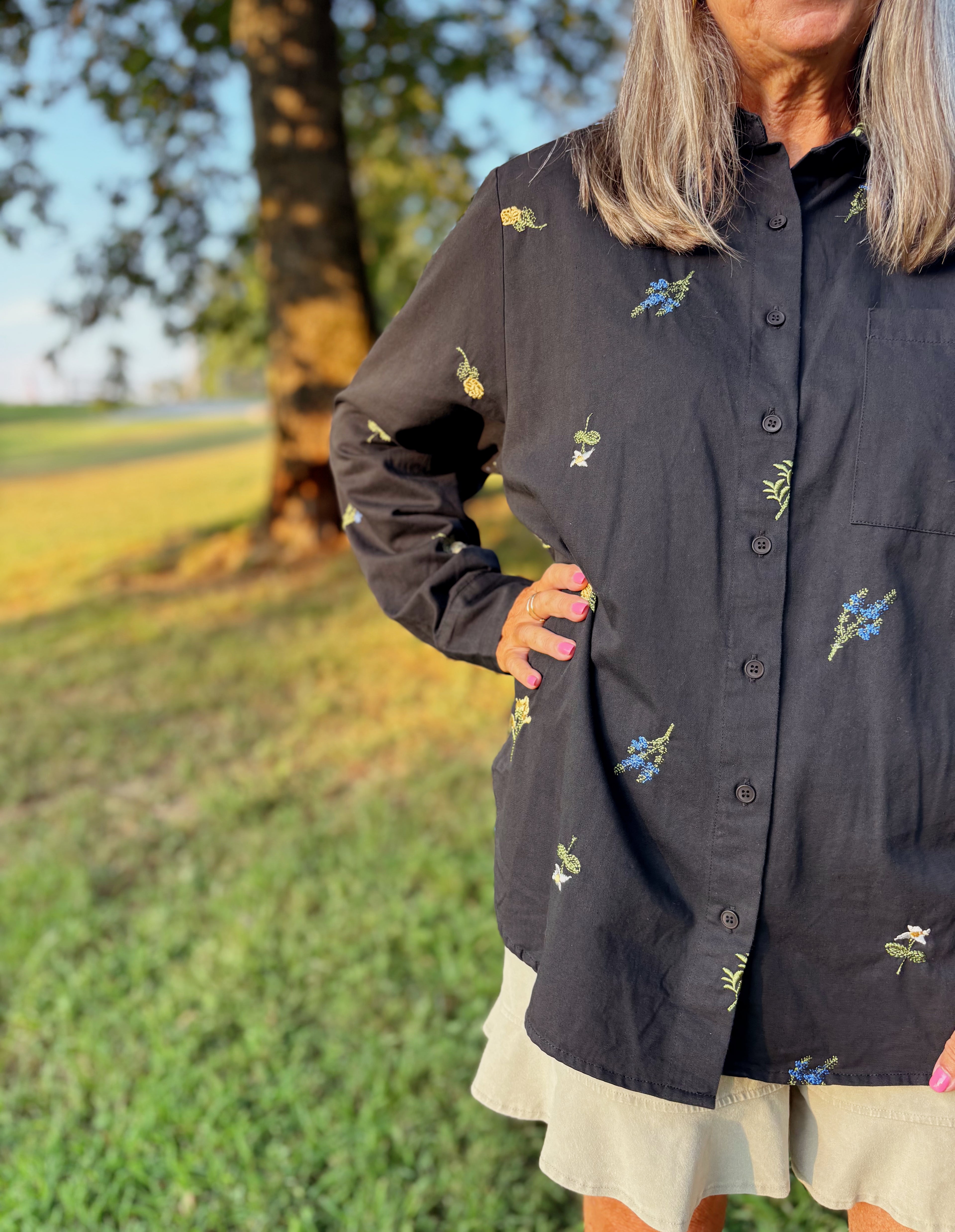 Wildflower Embroidered Top
