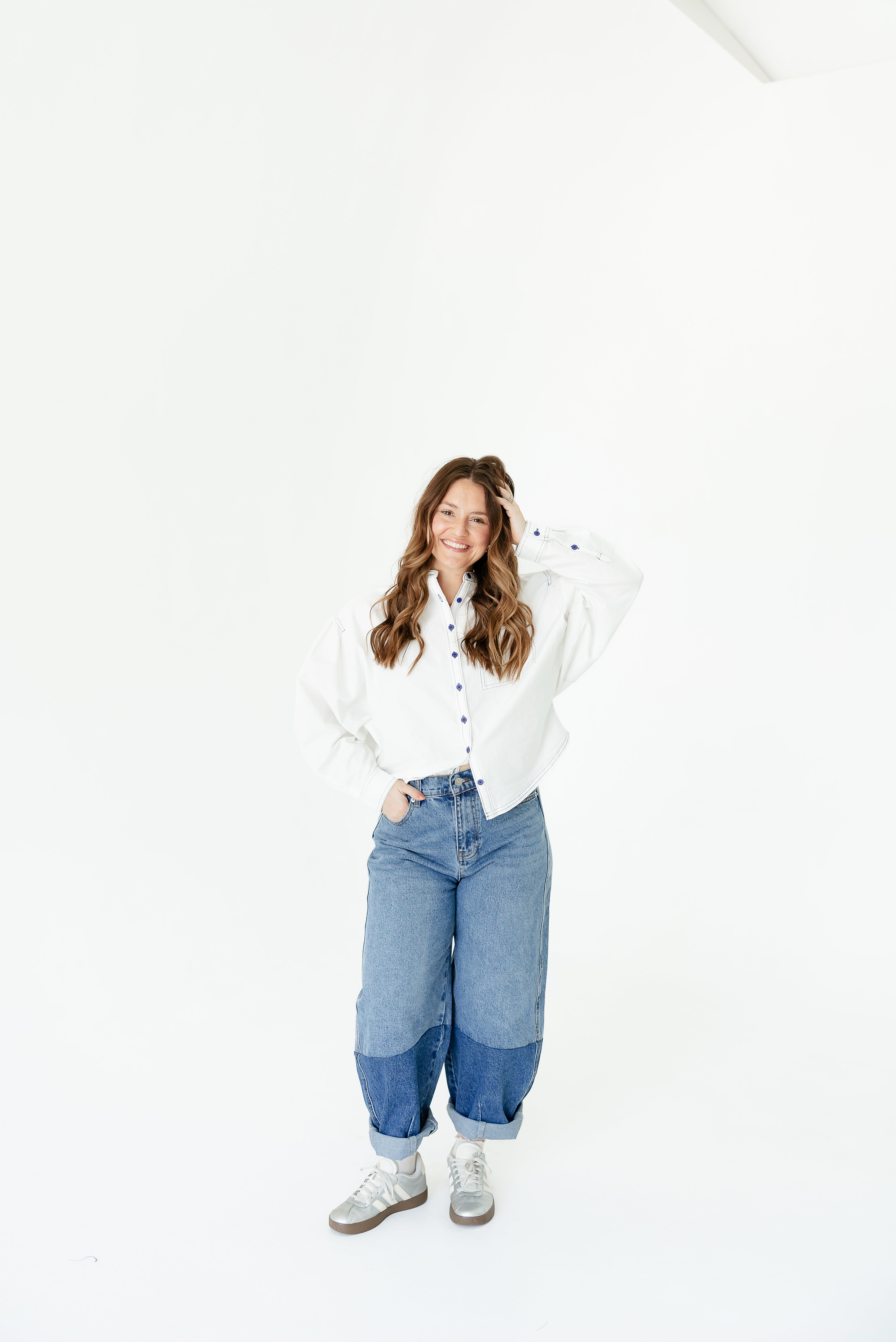 Small Town Stitched Top