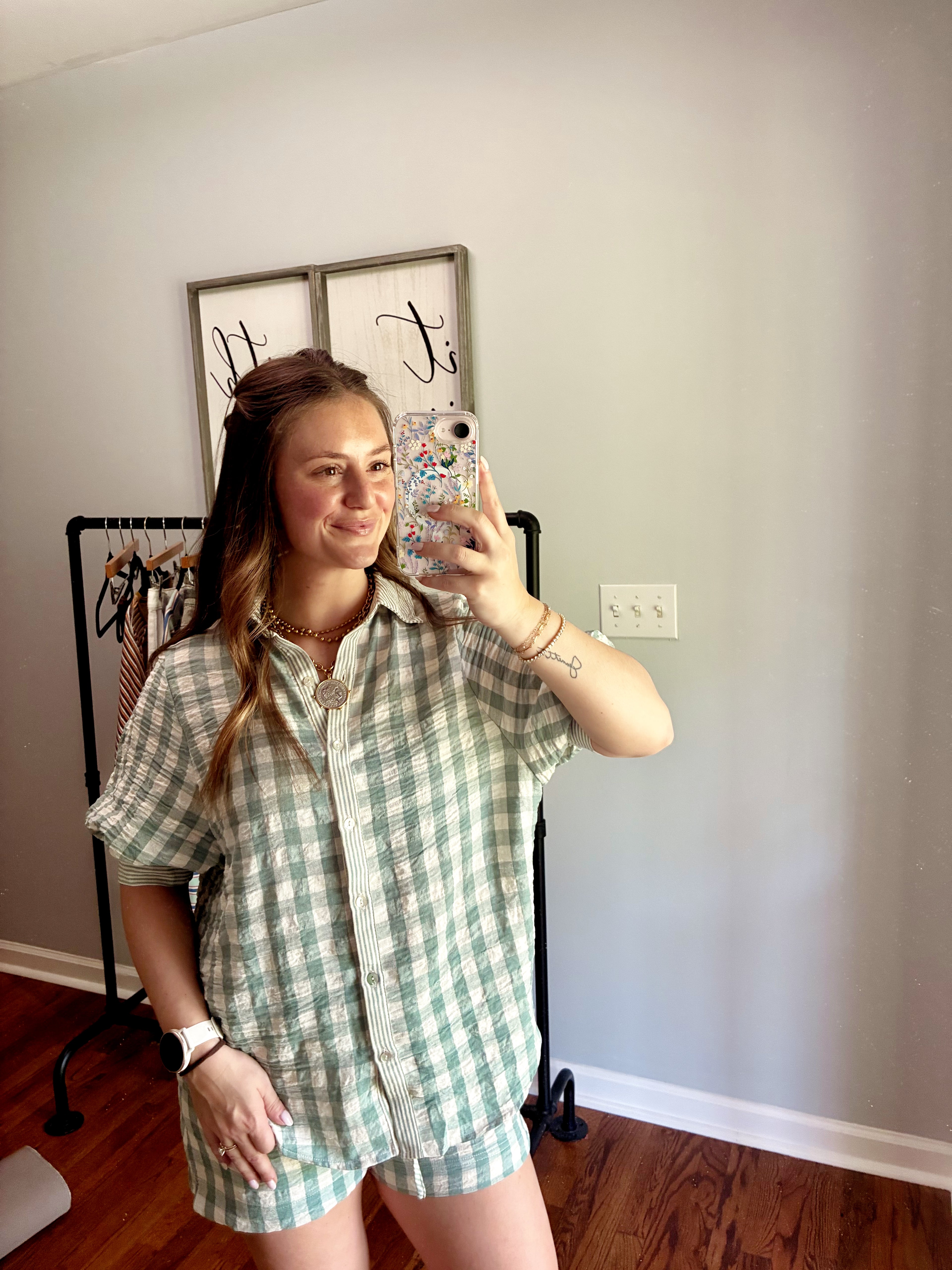 Meadow Mist Gingham Set