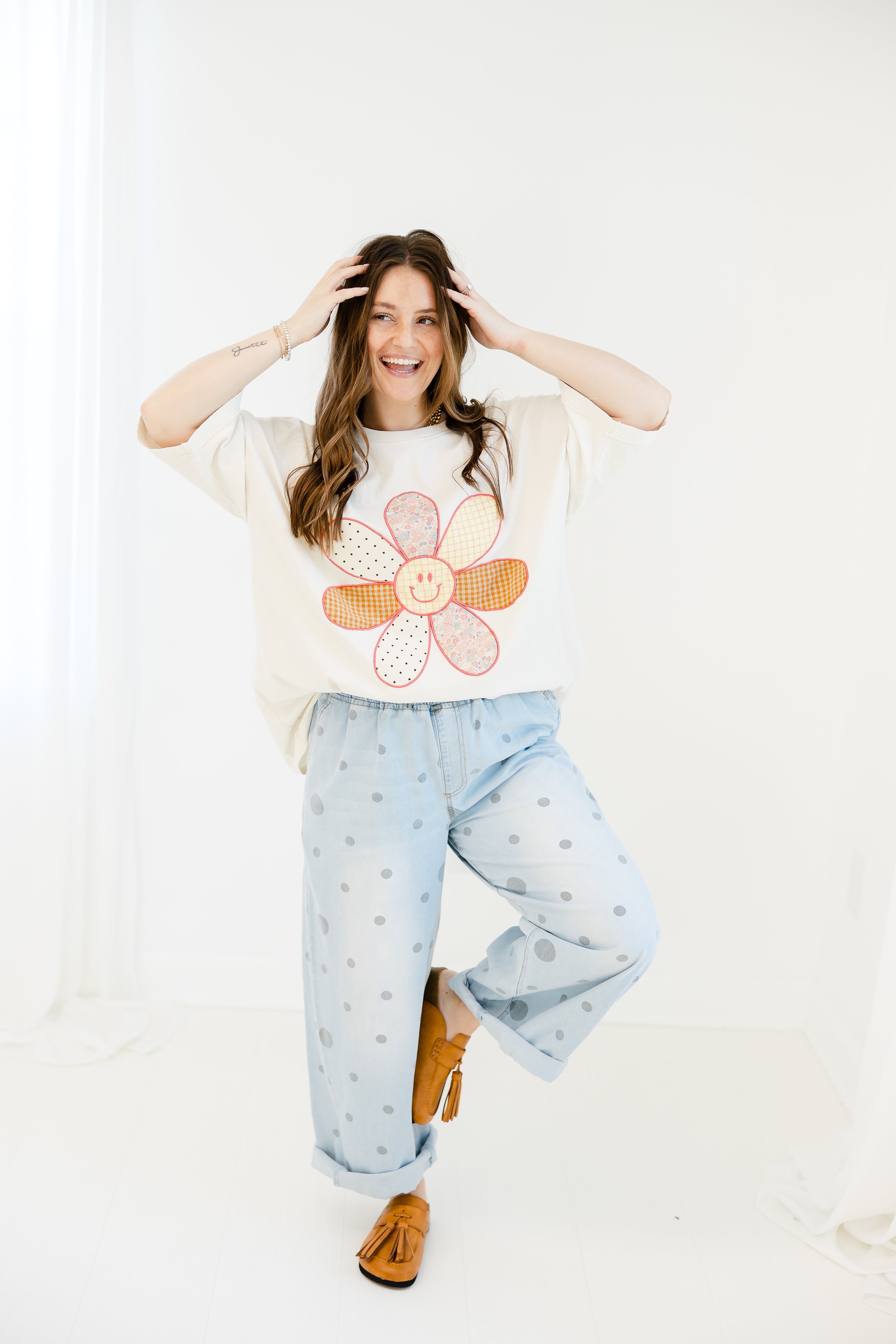 Salt & Sky Polka Dot Pants