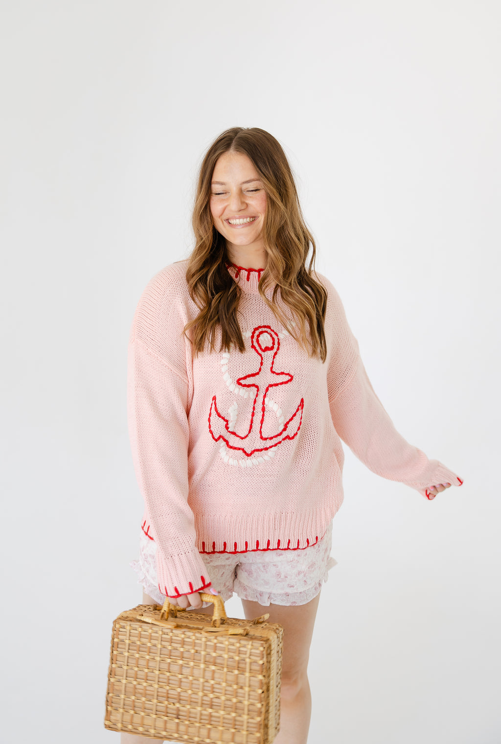 Blushing Anchor Sweater