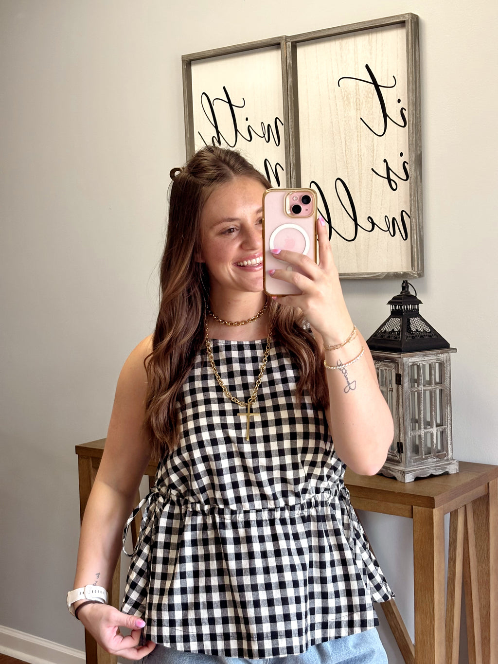 Gingham Nights Top