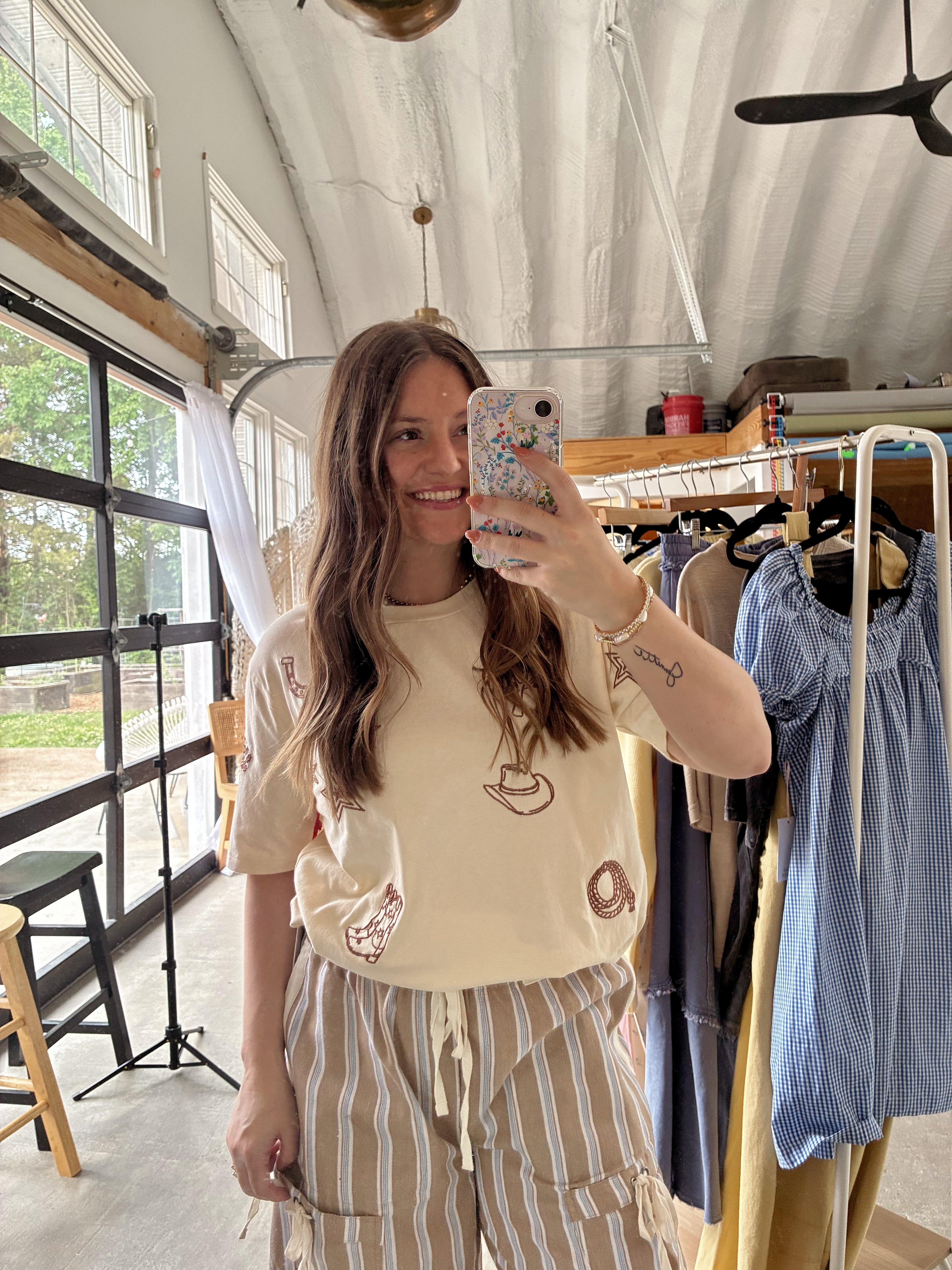 Western Embriodered Tee