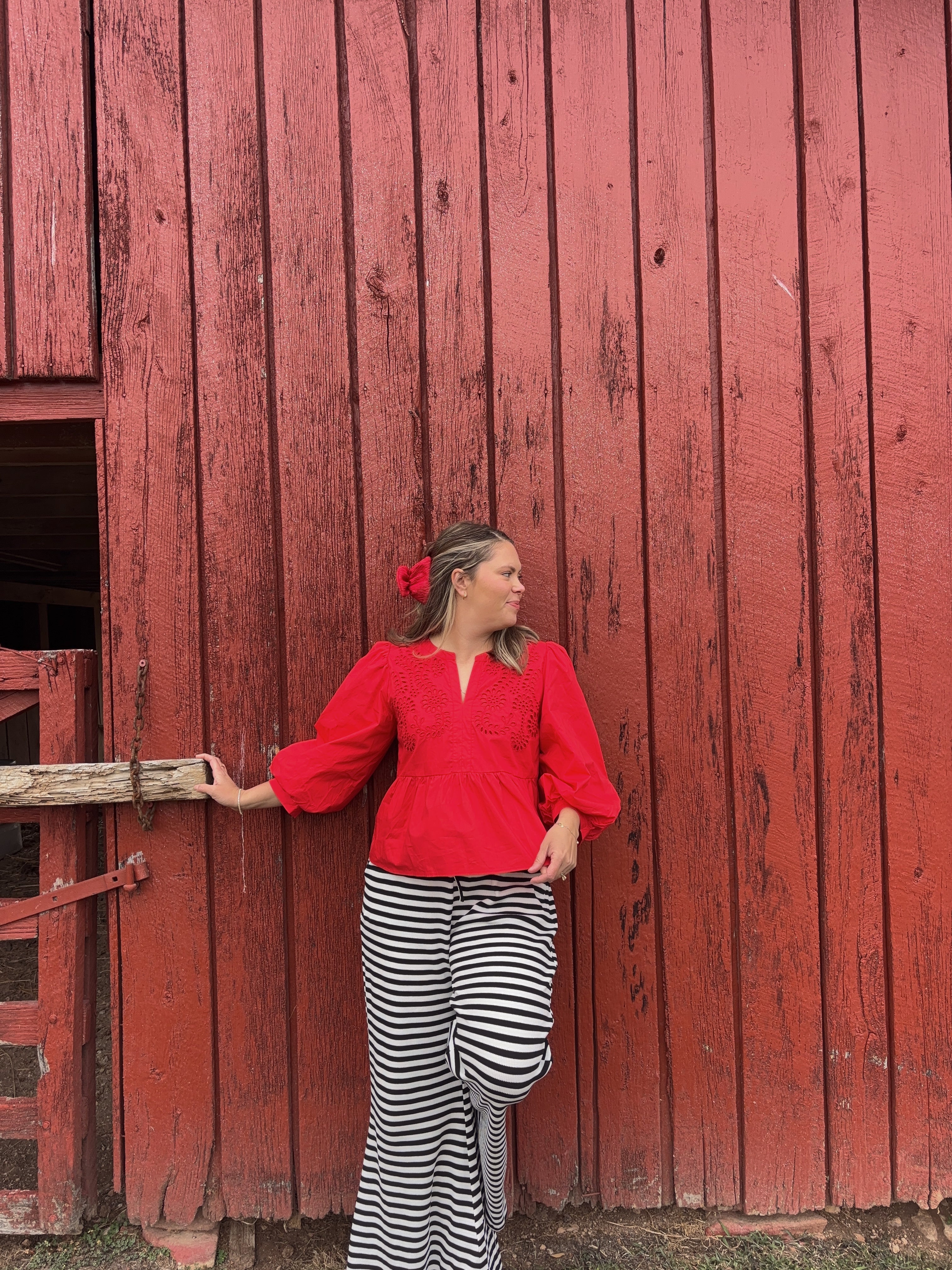 Mistletoe Embroidered Blouse