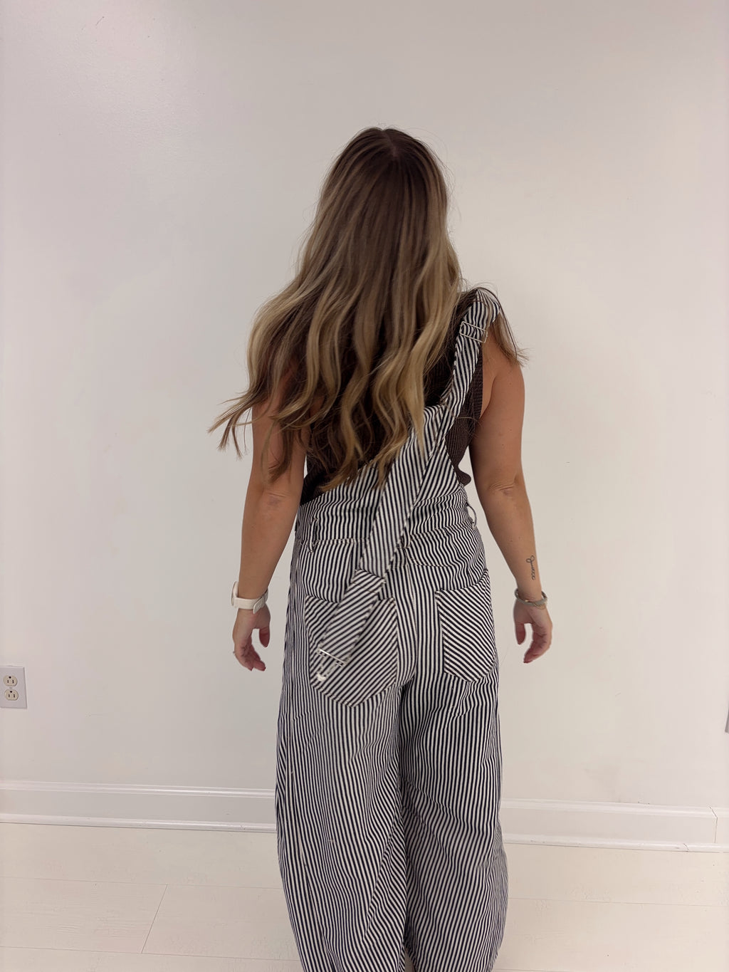 Rudy Striped Barrel Overalls