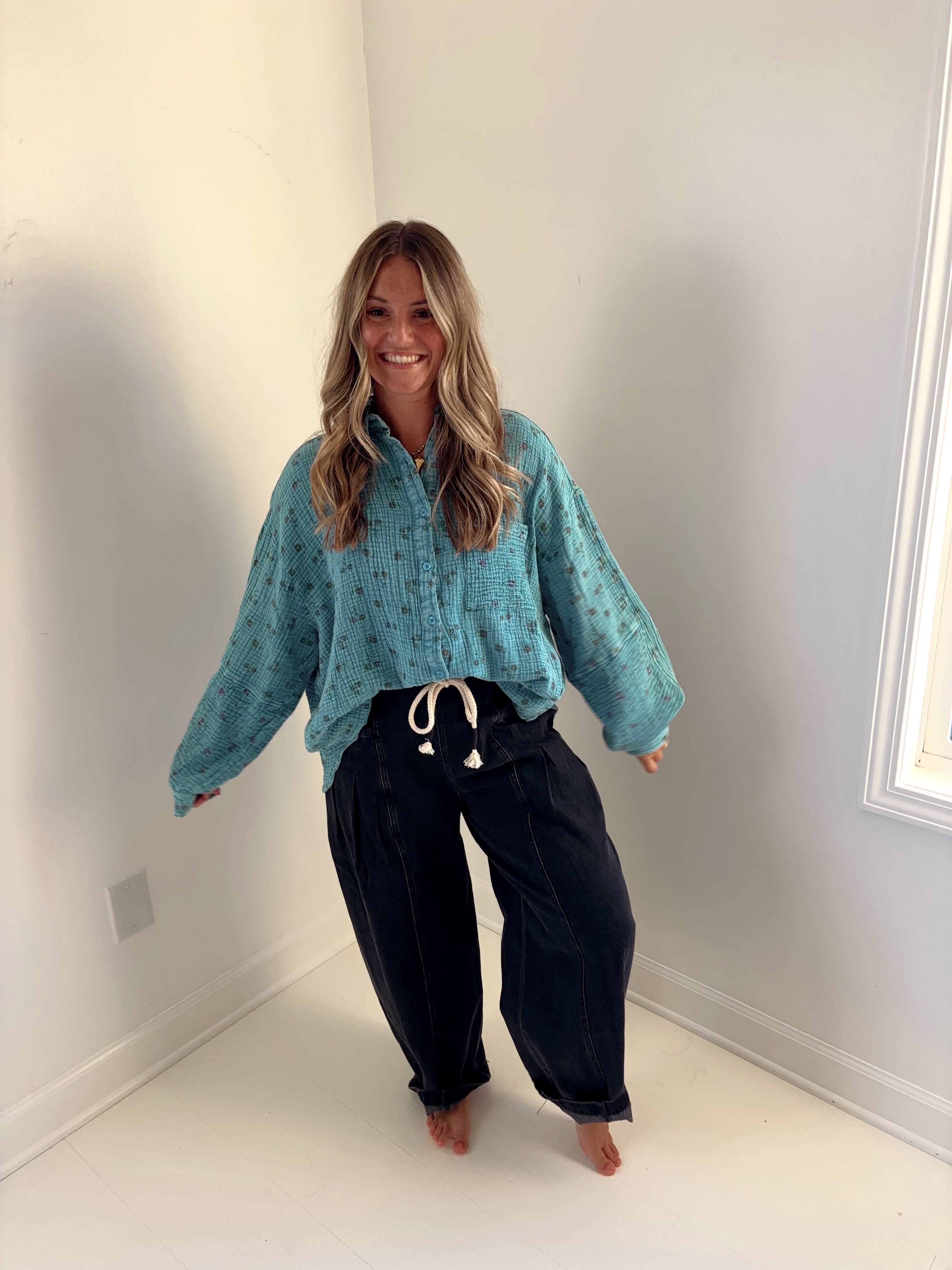 Day Blue Floral Top