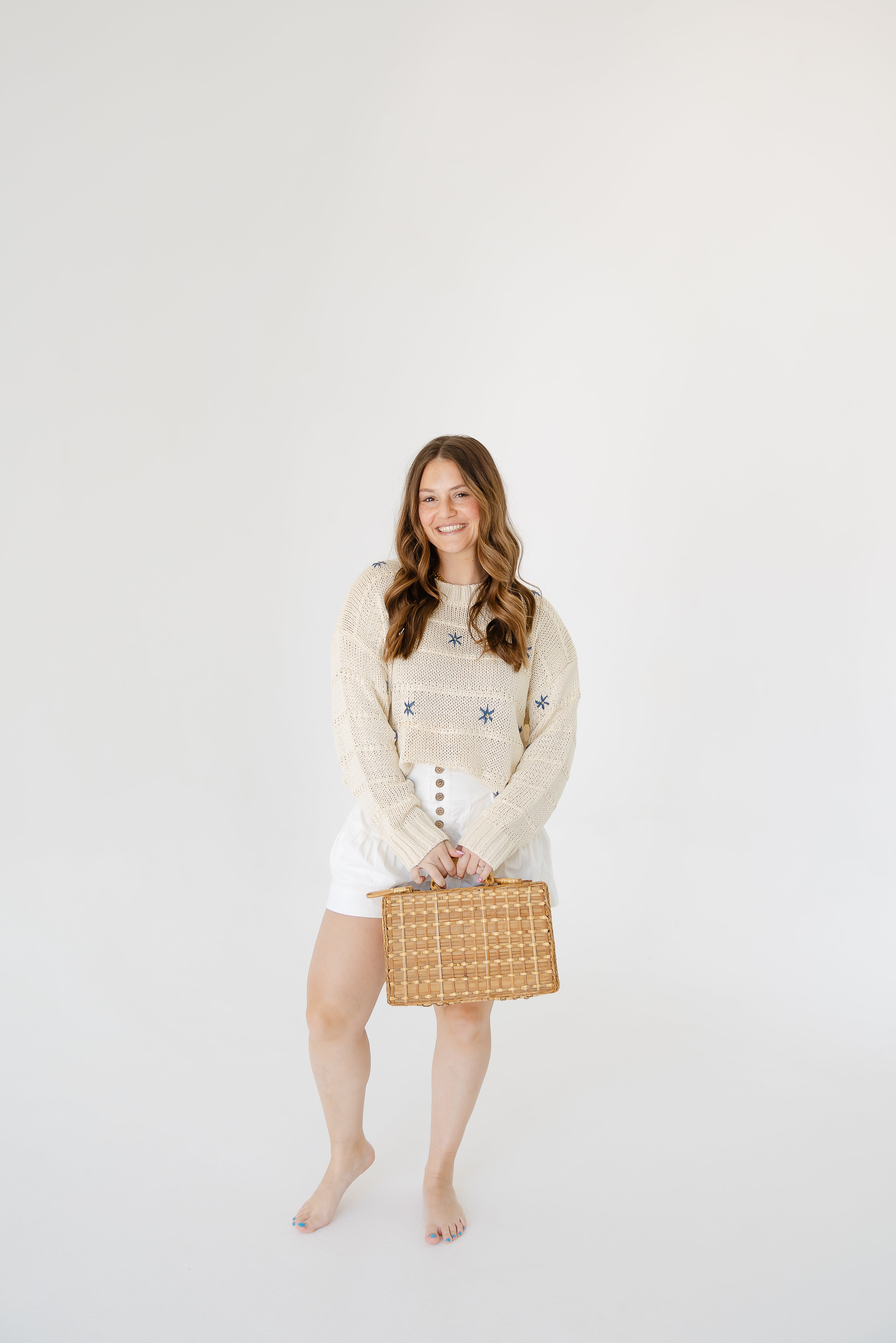 Coastal Ease Floral Sweater