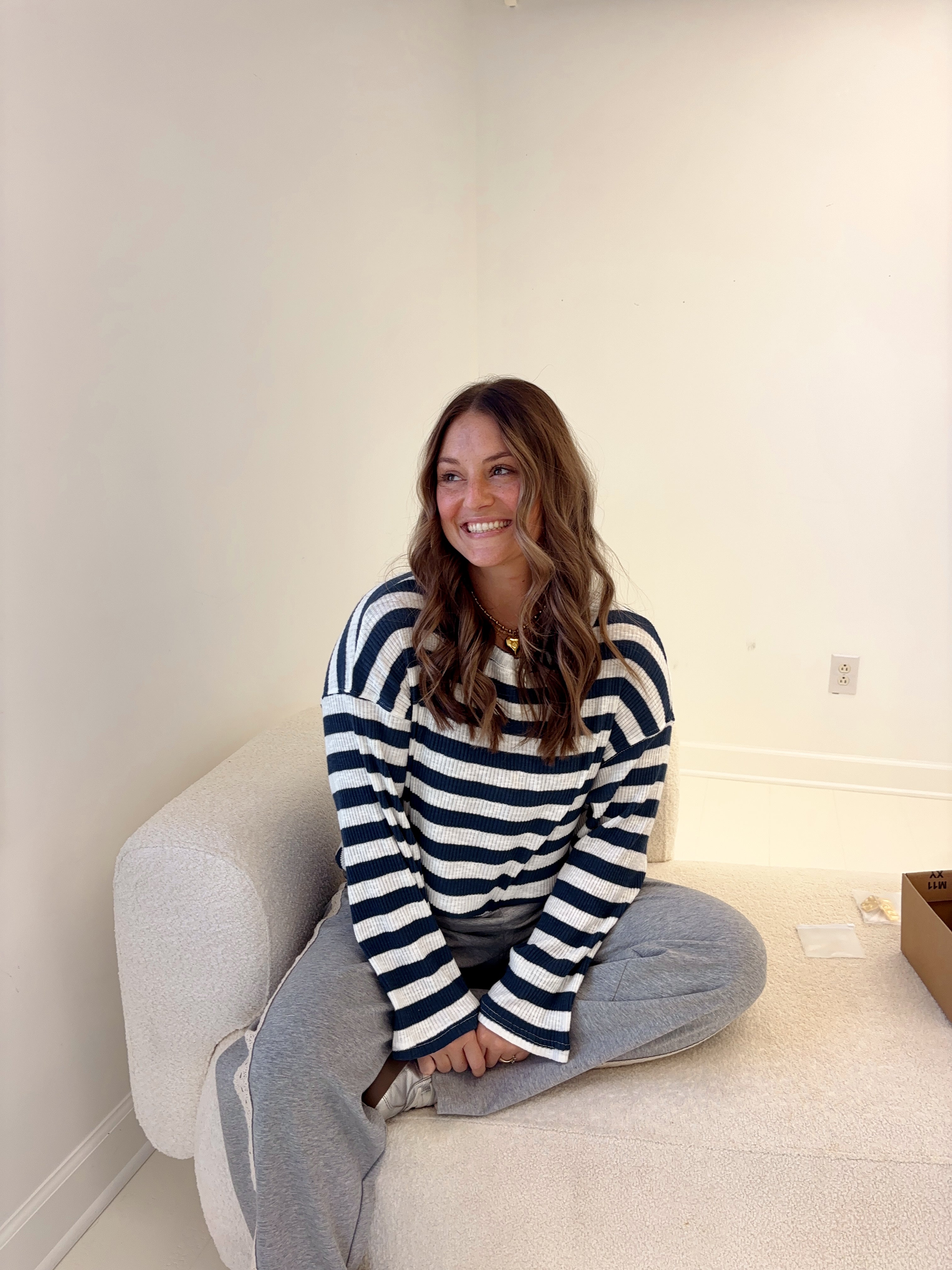 Blue Night Striped Top