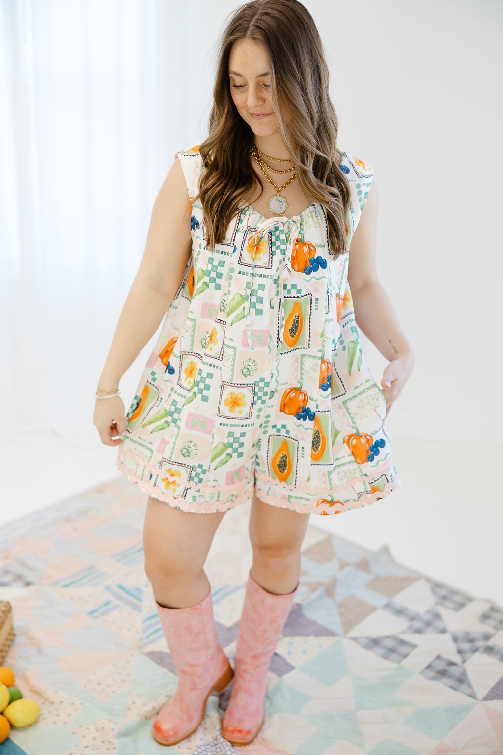 Playful Picnic Fruit Romper