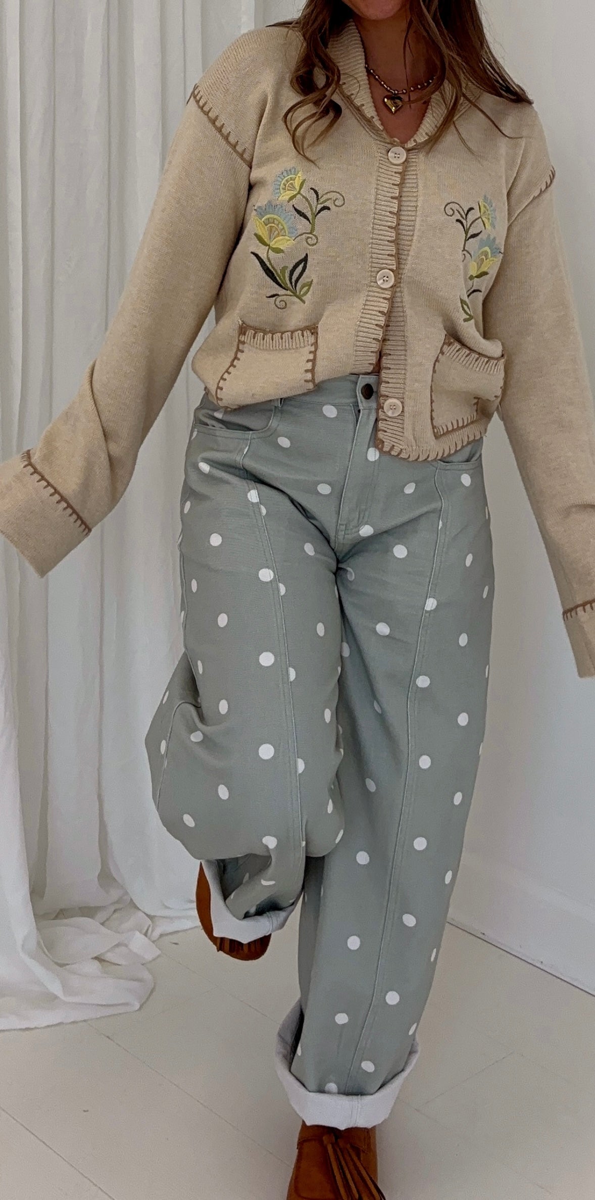 Garden Dottie Barrel Jeans