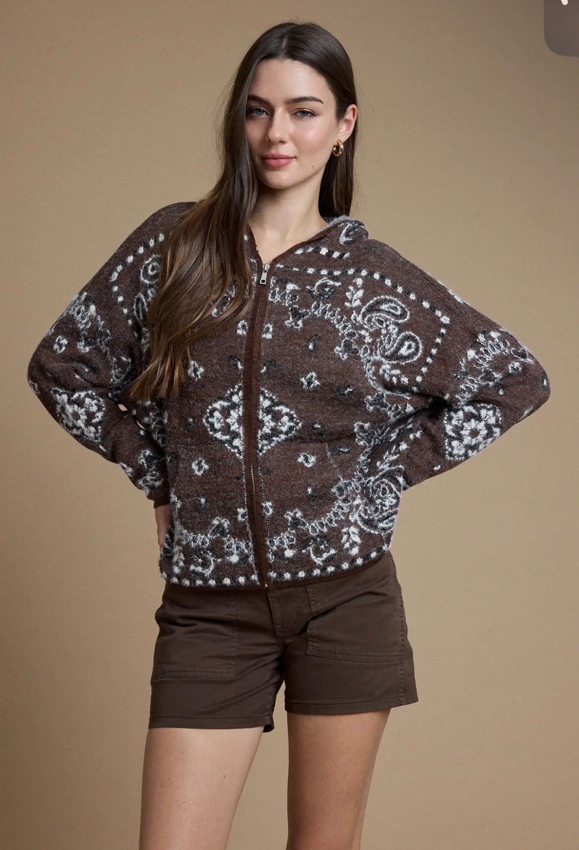 Mountain Paisley Zip Up